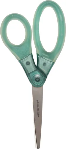 Westcott Tijeras multiusos con agarre de gel de 8 pulgadas para oficina y hogar, color verde