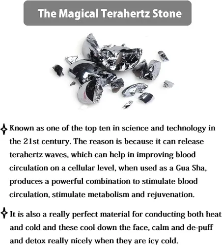 Miniatura 4 de SAEEYCUE - Herramientas de raspado facial Gua Sha con piedra Terahertz