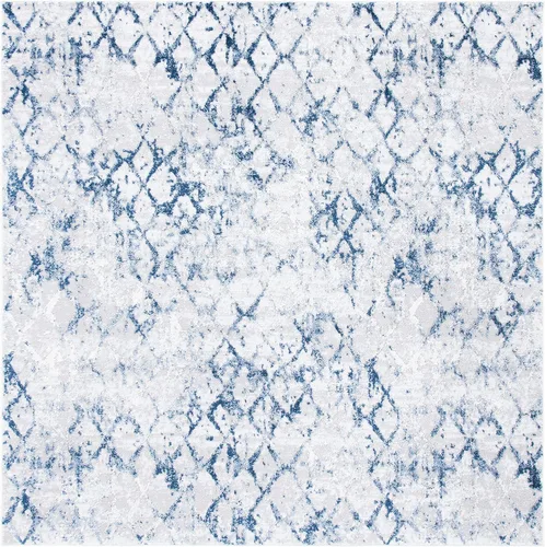 Miniatura 29 de SAFAVIEH Amelia Collection - Alfombra decorativa de 2 pies 2 pulgadas x 4 pies, gris y azul marino, diseño moderno enrejado envejecido, no desprende