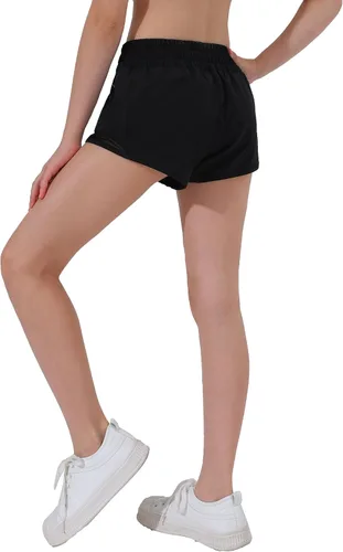 Miniatura 3 de Aurefin Pantalones cortos deportivos para niñas, pantalones cortos ligeros para correr para adolescentes, niñas, pantalones cortos deportivos