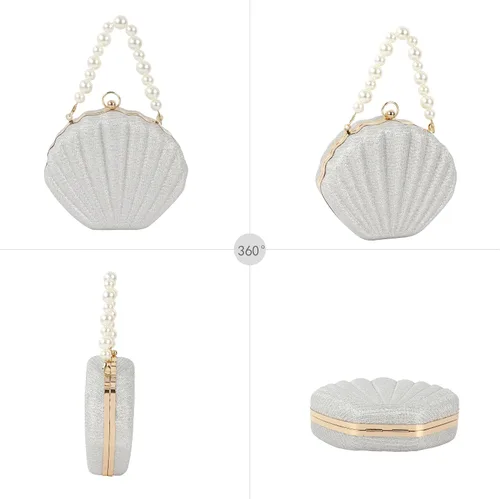 Miniatura 3 de Women Mini Seashell Evening Clutch Top-Handle Bag Cross-body Bag