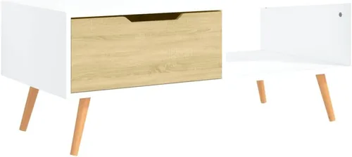 Miniatura 5 de Mesa de centro, mesa de centro industrial, mesa de centro moderna de mediados de siglo, mesa central para sala de estar, mesa de cóctel, mesa Beige