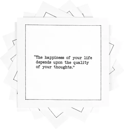 Miniatura 35 de Five Star Funny Dog Quotes Servilletas de cóctel de algodón blanco 50 servilletas de bebidas desechables de lujo con citas ingeniosas de perros