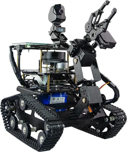 Miniatura 9 de Jetson Nano AI Robot Kit con Rplidar A1 Radar ROS Smart Tank Car DIY Robot Arm Kit de bricolaje SLAM Mapas de construcción, navegación autónoma