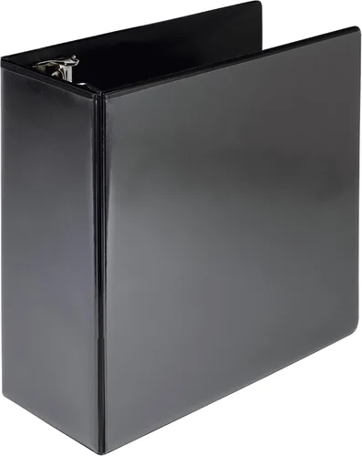 Miniatura 317 de Samsill - Carpeta duradera de 5 pulgadas, fabricada en los Estados Unidos, con anillos en D, transparente y personalizable, color blanco