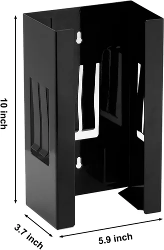 Miniatura 4 de Dispensador magnético de guantes de 2 piezas, soporte para caja de guantes desechables, soporte para guantes para montaje en pared, soporte