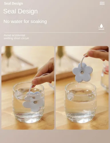 Miniatura 3 de Humidificador pequeño USB 2 paquetes de humidificador portátil creativo de flores, fácil de usar, mini silencioso de plástico para el hogar