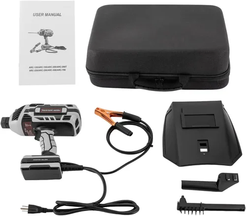 Miniatura 6 de Máquina de soldadura de mano, pistola de soldadura de arco portátil, kit de máquina soldadora eléctrica con caja de herramientas, máquina