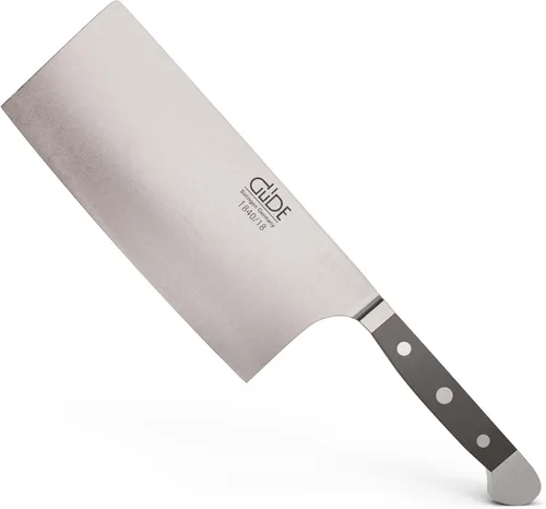 Güde Alpha Series Cuchillo de carnicero forjado/afilado a mano, 7 pulgadas y 10 onzas, acero endurecido en hielo, fabricado en Solingen, Alemania