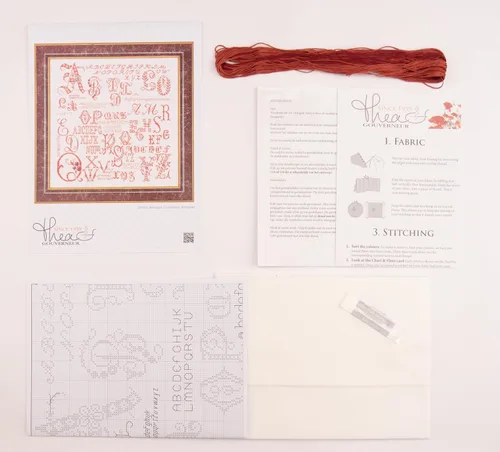 Miniatura 3 de Thea Gouverneur - Kit de punto de cruz contado, muestra de personajes antiguos, Aida, 18 unidades, kit de bordado para adultos, hilos de bordado DMC
