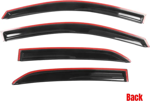 Miniatura 4 de Visor para ventana compatible con Toyota Corolla 2009-2013, protector de aire para deflector de viento de acrílico ahumado y semitransparente contra