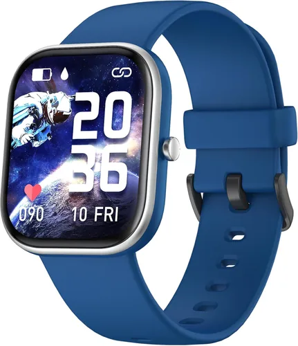 YOUSOKU Reloj de seguimiento de actividad física para niños, IP68, impermeable, reloj inteligente con diales DIY de 1.5 pulgadas, 19 modos Azul