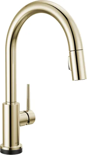 Miniatura 14 de Delta Trinsic - Grifo de cocina de oro cepillado con rociador extraíble, grifo de fregadero de cocina moderno de un solo agujero, mango único