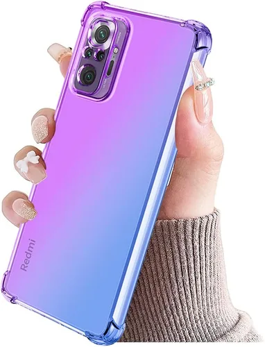Miniatura 6 de Funda de teléfono para Redmi Note 10 Pro 4G, Redmi Note 10 Pro Max Crystal Clear Case Gradient Anti Scratch TPU Funda protectora a prueba de golpes