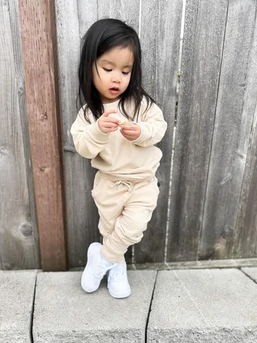 Miniatura 3 de Hoanselay Conjunto de sudadera de manga larga con capucha y pantalones de otoño e invierno para bebé niño
