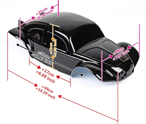 Miniatura 3 de SummitLink Cuerpo personalizado compatible con escala 1/10 1/8 RC coche o camión (camión no incluido) (abejorro amarillo)