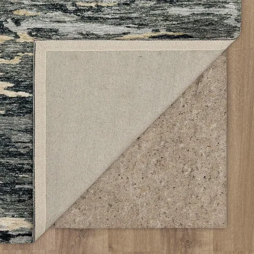 Miniatura 6 de Scott Living by Drew & Jonathan Huron - Alfombra moderna abstracta a rayas color carbón de 8 x 10 pies, perfecta para sala de estar, comedor y Huron