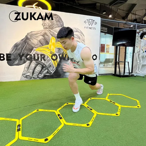 Miniatura 6 de Anillos hexagonales de agilidad para entrenamiento de velocidad y agilidad, entrenamiento de pies, velocidad de obstáculos