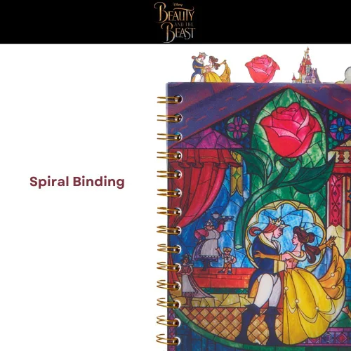 Miniatura 9 de Innovative Designs Disney Beauty and The Beast Journal Notebook, Spiral Bound, 96 Lined Pages, 8 x 7 inches Princess Belle and Beast Vinyl Cover