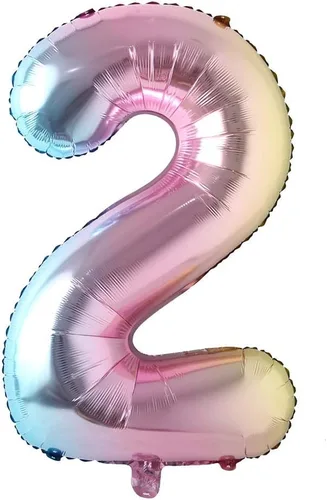 Miniatura 5 de Globos de números de 32 pulgadas, globo de aluminio, bola de dígitos degradados de arco iris, decoración de fiesta de cumpleaños, suministros