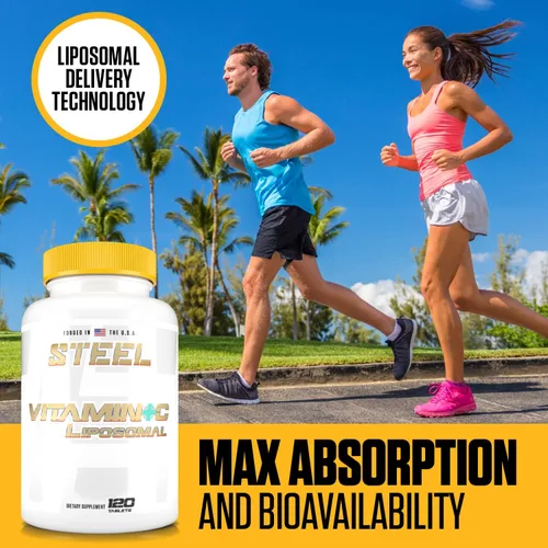 Miniatura 4 de Steel Supplements Vitamina C liposomal Inmunidad, antioxidante, salud cardiovascular 1000 mg de vitamina C, tecnología de ciclosoma 120