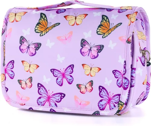 Miniatura 2 de Neceser colgante para niños para niñas y niños, púrpura, ((Butterfly-Purple)