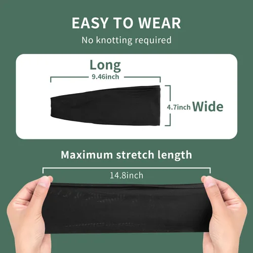 Miniatura 4 de 6 Pack Mens Running Headband, Sweatband Sports Headband for Running,Cycling,Football,Yoga,Fitness Workout Stretchy Unisex Hairband, 6