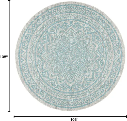 Miniatura 137 de SAFAVIEH Alfombra lavable para exteriores, colección Courtyard - Pasillo de 2.3 x 8 pies, color beige claro y marrón claro, no desprende pelusa