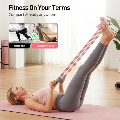Miniatura 3 de Bandas de resistencia con pedal y asas - 2026 Nueva banda de fitness de goma multifuncional para entrenamiento de cuerpo completo, yoga
