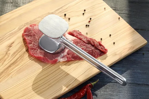 Miniatura 9 de New Star Foodservice 36374 Ablandador de carne de aluminio fundido resistente, 10 pulgadas
