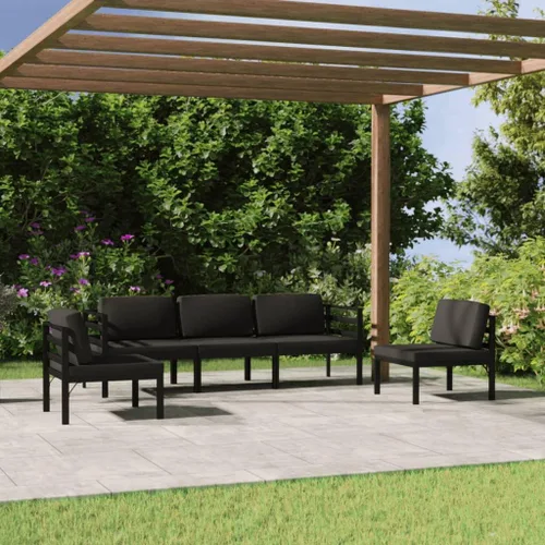 Miniatura 18 de Juego de 7 piezas para patio con cojines, sofá al aire libre, juego de bar de patio, muebles modernos para exteriores, banco de comedor