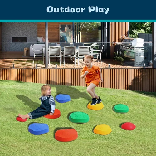 Miniatura 6 de Makarci piedras de equilibrio para niños, 10 piezas juguetes preescolares que promueven habilidades de equilibrio y coordinación