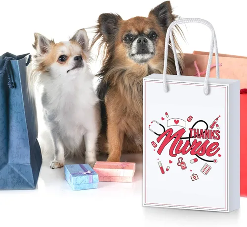 Miniatura 7 de Outus 12 bolsas de regalo para enfermeras, bolsas de regalo de agradecimiento para enfermeras, bolsas de regalo de semana de enfermeras con asa