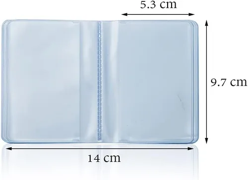 Miniatura 2 de Lxnoap Tarjetero de plástico transparente para tarjeta de crédito, Transparente, Cartera con tarjetero