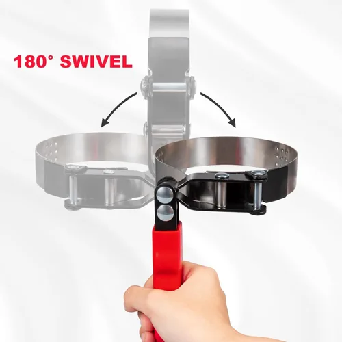 Miniatura 5 de Spurtar Juego de llaves giratorias para filtro de aceite de 5 piezas Ajustable Llave de 2-3/4" a 5-1/4" (70-133mm) Herramienta universal de 12