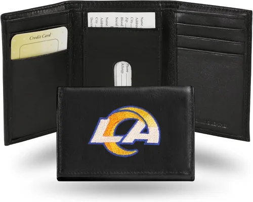 Miniatura 5 de Rico Industries NFL Football Embroidered Tri-fold Wallet