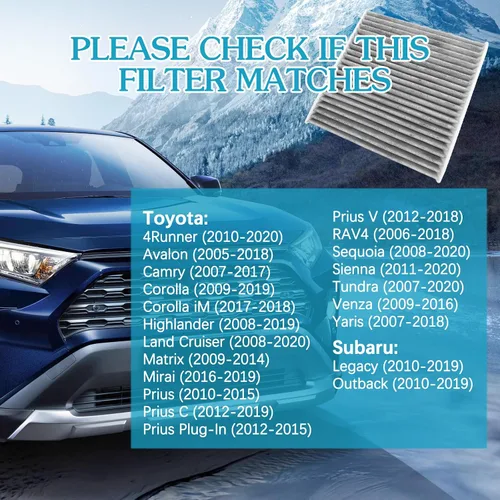 Miniatura 6 de Fresh Breeze CF10285 - Filtro de aire para cabina de pasajeros de automóvil con Arm and Hammer Baking Soda, CF10285 para Toyota Lexus Scion Camry