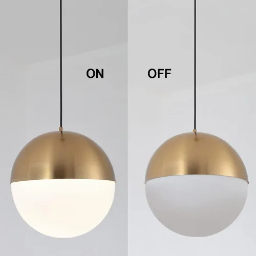 Miniatura 7 de MARURY Lámpara colgante de arte dorado, lámpara colgante de una sola cabeza, lámpara nórdica para dormitorio, lámpara de noche, para cocina, isla