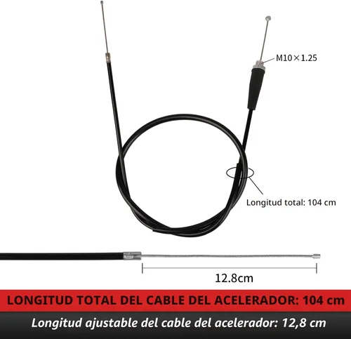 Miniatura 3 de NIBBI Empuñadura de acelerador giratorio, empuñaduras para bicicleta de tierra con cable de acelerador y empuñadura de manillar para bicicleta pit