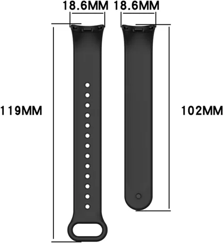 Miniatura 8 de KOMI Correa de reloj compatible con Xiaomi Mi Band 8, correa de repuesto de silicona suave deportiva ajustable para mujeres y hombres 11 paquete