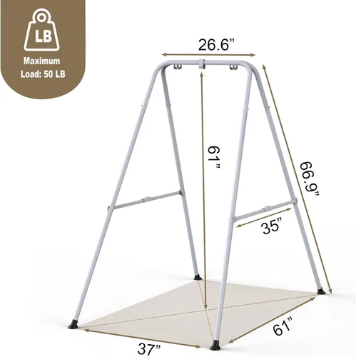 Miniatura 10 de Saltador de bebé 2 en 1 con columpio - Uso en interiores y exteriores, Saltadores y rebotadores para bebés, Columpio para niños pequeños con soporte