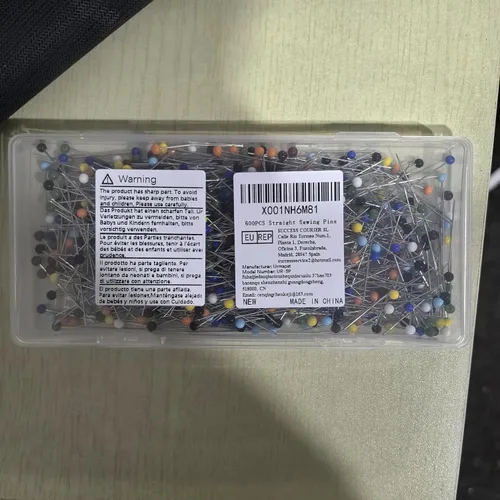 Miniatura 7 de 600 alfileres de costura (mejorados), alfileres rectos de 1.5 pulgadas con cabeza de vidrio de bola de color de 0.15 pulgadas, alfileres