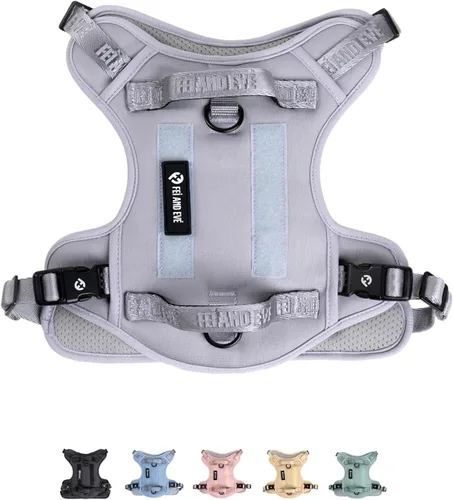 Miniatura 17 de Fei & Eve Classic - Arnés para perro 2026, hebillas de liberación rápida, control sin tirones de 3 puntos, nailon 900D resistente, asas de seguridad
