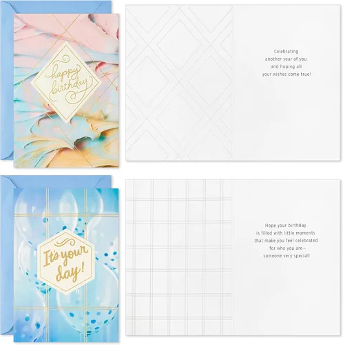 Miniatura 3 de Hallmark - Juego de tarjetas de cumpleaños, fiesta de disco (16 tarjetas con sobres)