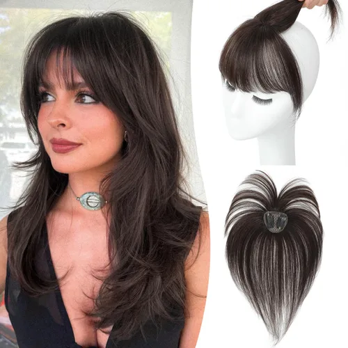 Miniatura 9 de Flequillo con Clip, Flequillo de Cabello con Clip, Flequillo Falso, Flequillo con Clip, Flequillo con Clip de Cabello Humano Real, Postizos Ombre