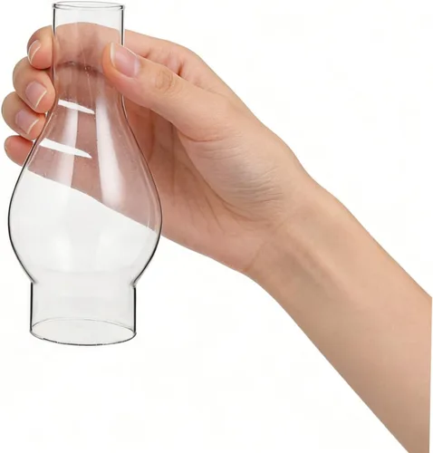 Miniatura 4 de DOITOOL Lámpara de cristal de queroseno para chimenea, 6.49 x 2.99 x 2.99 pulgadas, pantalla de repuesto para lámpara de aceite transparente