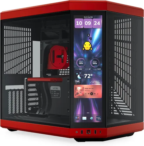 Miniatura 23 de HYTE Y70 - Caja ATX de torre intermedia Touch Infinite de doble cámara con estética moderna y pantalla táctil LCD de 2.5K integrada, color negro