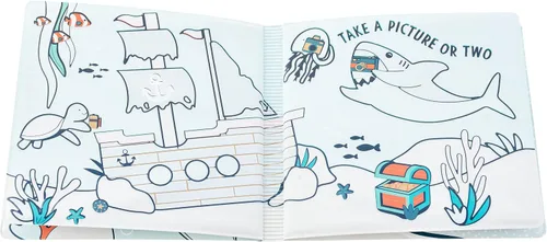 Miniatura 2 de Stephen Joseph, Libro flotante que cambia de color, juguetes de baño para niños pequeños, tiburón