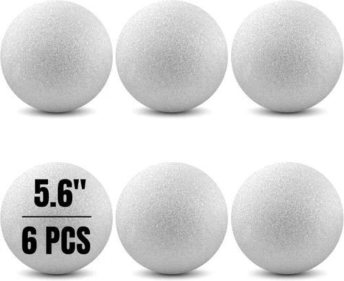 Miniatura 21 de Hygloss Bolas redondas de espuma para manualidades 6 piezas de espuma blanca de 3.8 pulgadas (XPS) para artes, pequeñas bolas de espuma