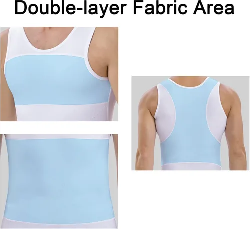 Miniatura 3 de Lgtfy Mens Gynecomastia Compression Shirts, Slimming Body Shaper Tank Top, Tummy Control Undershirts - Change in Seconds